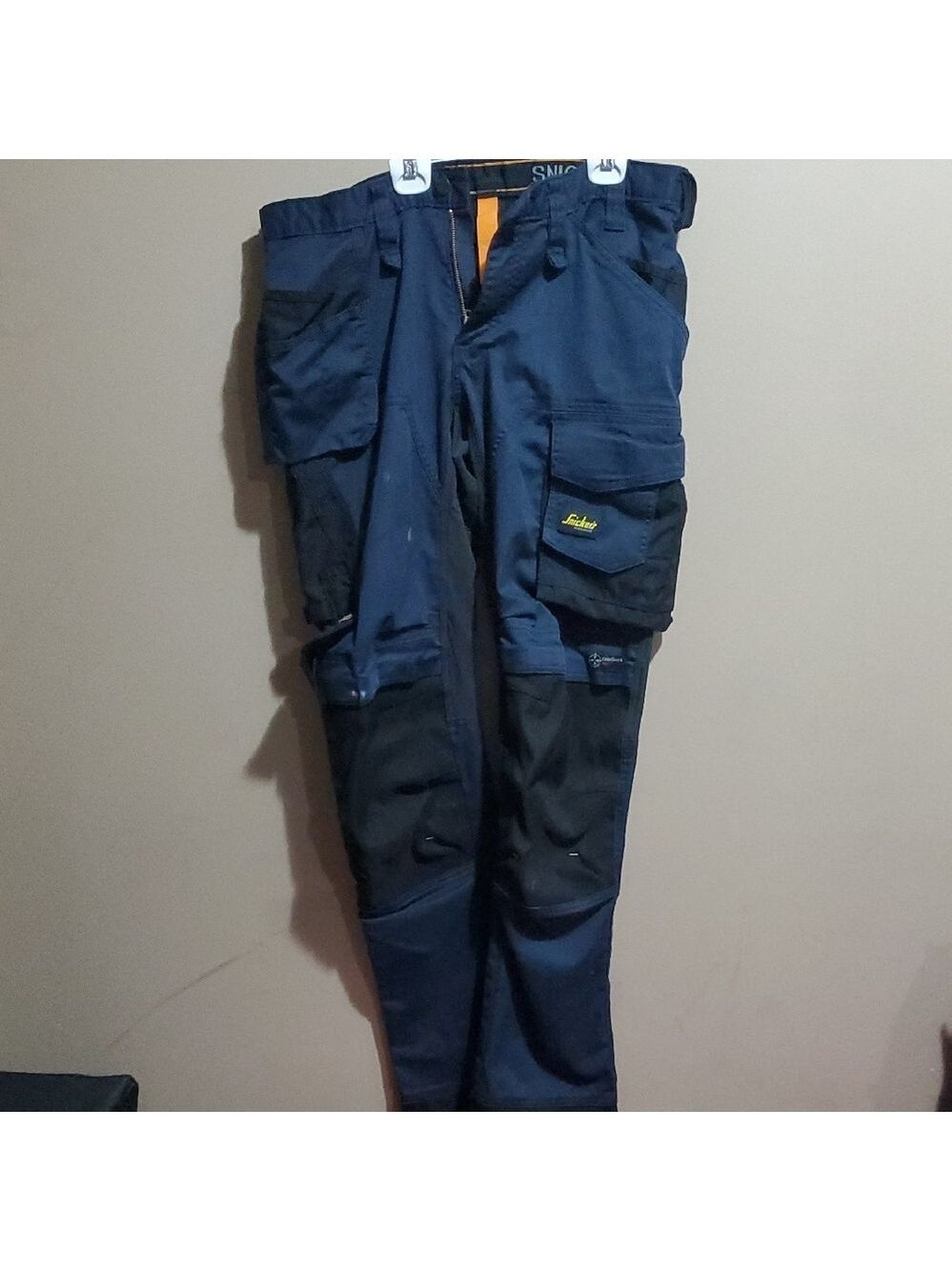 Snickers Men's Blue and Black Work Pants Size 36
